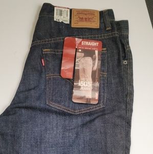 Women's Levi's® 505 Straight leg classic dark wash blue Jeans denim pants sz 14
